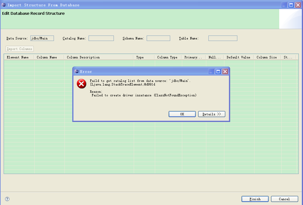 edit database record structure