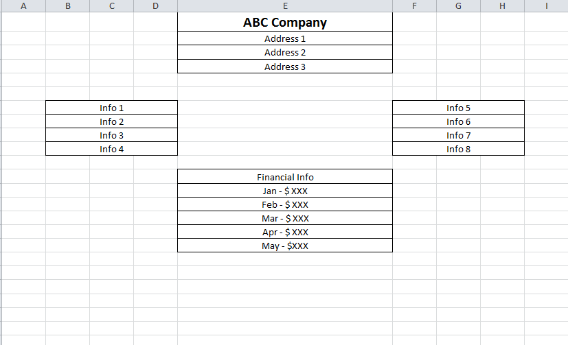 Formatted Excel Sheet